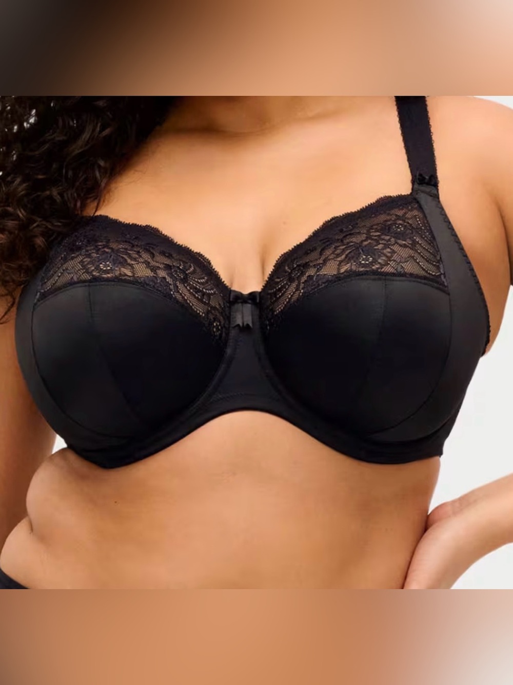 Elomi Black Lace Balcony Underwire Bra